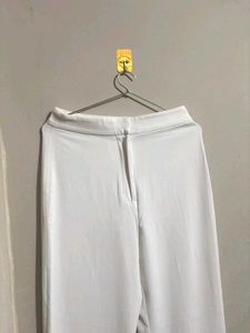 White Wide Leg Trousers