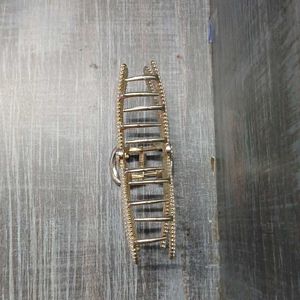 Silver Bow Hair Claw Clip And Floral Pin.