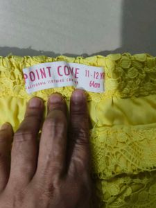Yellow Lace Mini Skirt