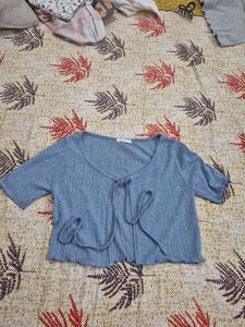 Pointelle Tie Up Top