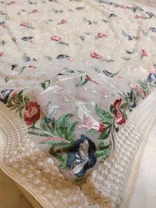 Thread 🧵 Embroidery 🪡 Flower 🌻🌹 Design Saree