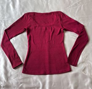 Maroon Full Sleeves Top