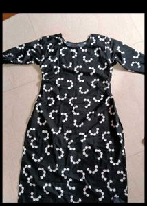 Black &amp; Green Printed Kurta