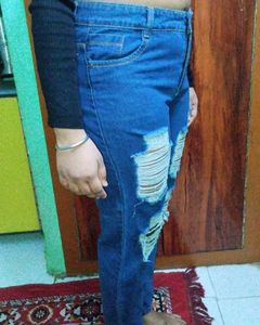 Distressed High-Waisted Jeans