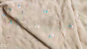 Vintage Bollywood Chiffon Sequin Saree