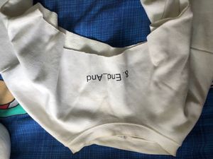 Korean Sweater Crop Top White💕