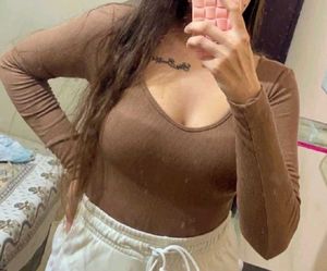 Brown Full Sleeves Top