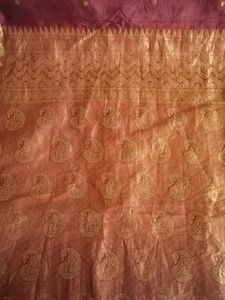 Maroon &amp; Gold Sari