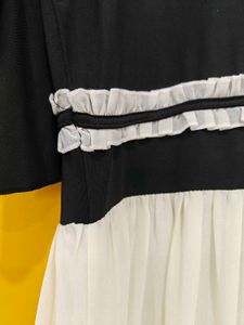 Elegant Black &amp; White Maxi Dress