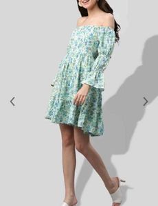 Unused White Floral Dress