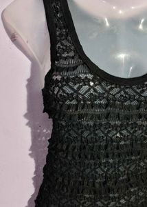 Black Lace Tank Top