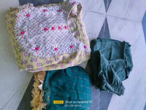Combo Anarkali Frock Dupatta Plazo Suit