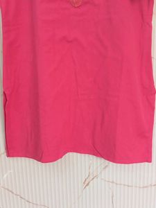 Short Kurta M Size Cotton Pink Formal