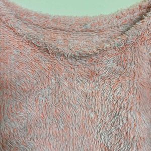 Pink Fluffy Cropped Sweater ☁️🩷