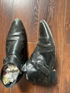 Black Leather Chelsea Boots