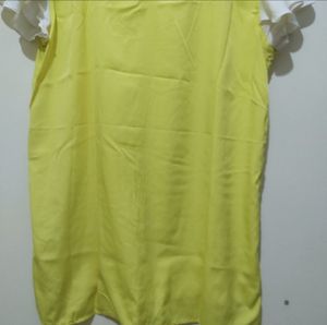 Street 9 Bright yellow Hi Low top with cap sleeves