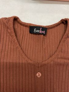 Cute Summer Brown Top