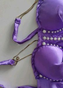 Corset Top Satin Lilac