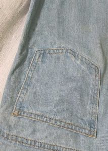 Denim blue wideleg jeans