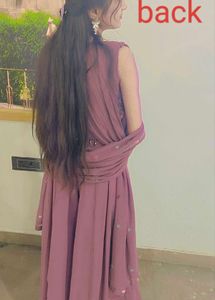 Purple Crop Top Plazo Set
