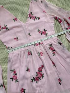 Pink Embroidered Dress