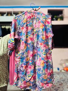 Floral Print Tunic Top