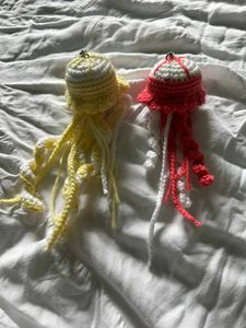 Crochet Jelly fish Keychain