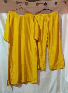Golden Suit Set For Haldi Function 💫