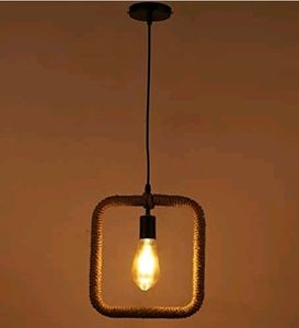 Metal Jute Hanging Lamp