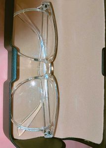 Clear Frame Glasses with Case