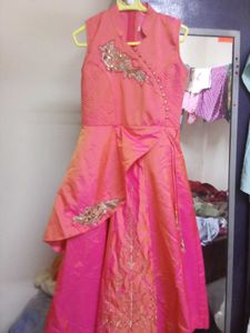 Pink Embroidered Saree
