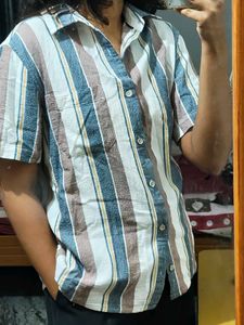 Striped Button-Down Shirt