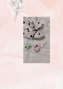 Trendy Hair Accessories Combo – Bow, Scrunchie & C