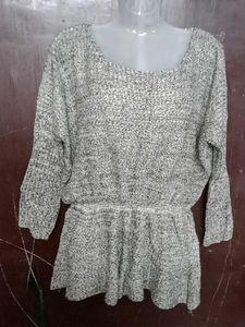 Gray Knit Top very nice to