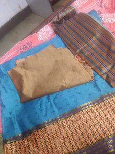 Unstitched Blue Suit With Dupatta