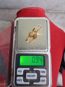 Floral Heart Drop Earrings 22crt Gold