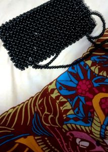 Black Beaded Evening Bag