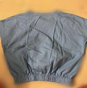 Cute Blue Happy Vibes Top