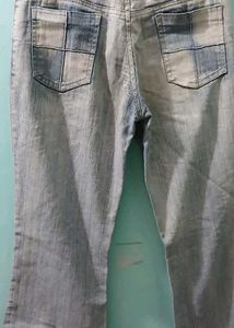 Embroidered Flare Leg Jeans