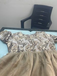Khaki Organza Gown