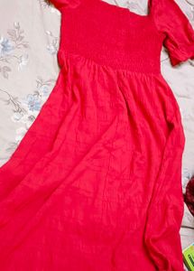 Chic Red Button-Down Dress
