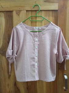 Striped Tie Sleeve Top