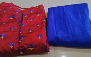 Elegant Kurta with skirt set of 2
