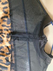 Animal Print Netet Top