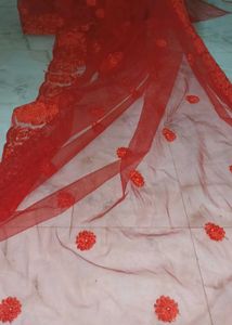 Net Embroidered Saree