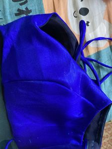 Elegant Blue Saree padded Blouse
