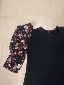 Floral Sleeve Bodycon Dress