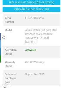 Apple Watch Gen 1 non-working
