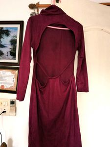 Suede Winter Backless Beauty