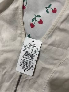 White Halter Zip Top
